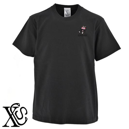 くまモン111柄 刺繍 5.6oz 綿100% 半袖 Tシャツ メンズ レディース カットソー 大きいサイズあり【X-CLOTHES】オリジナル グッズ 刺繍 ワンポイント 雑貨【b 黒 紺 ブルー 赤 ワイン】【g 白 灰】 【4くまモン-A】