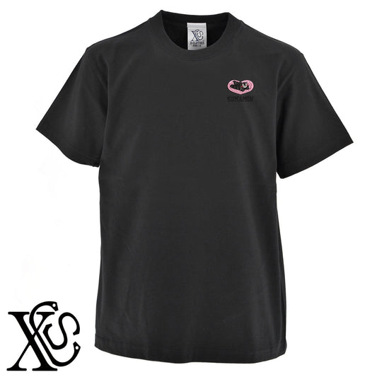 くまモン112柄 刺繍 5.6oz 綿100% 半袖 Tシャツ メンズ レディース カットソー 大きいサイズあり【X-CLOTHES】オリジナル グッズ 刺繍 ワンポイント 雑貨【b 黒 紺 ブルー 赤 ワイン】【g 白 灰】 【4くまモン-A】