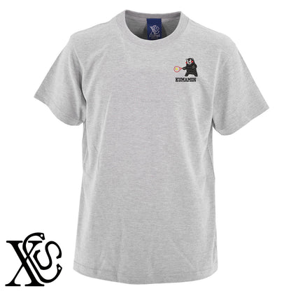 くまモン21柄 刺繍 5.6oz 綿100% 半袖 Tシャツ メンズ レディース カットソー 大きいサイズあり【X-CLOTHES】オリジナル グッズ 刺繍 ワンポイント 雑貨【b 黒 紺 ブルー 赤 ワイン】【g 白 灰】 【4くまモン-A】