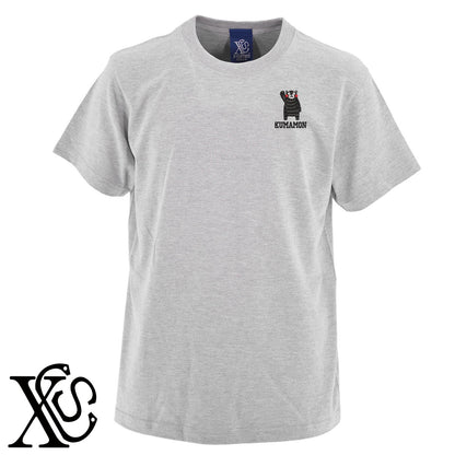 くまモン9柄 刺繍 5.6oz 綿100% 半袖 Tシャツ メンズ レディース カットソー 大きいサイズあり【X-CLOTHES】オリジナル グッズ 刺繍 ワンポイント 雑貨【b 黒 紺 ブルー 赤 ワイン】【g 白 灰】 【4くまモン-A】