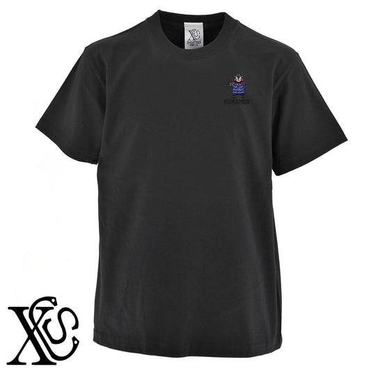 くまモン134柄 刺繍 5.6oz 綿100% 半袖 Tシャツ メンズ レディース カットソー 大きいサイズあり【X-CLOTHES】オリジナル グッズ 刺繍 ワンポイント 雑貨【b 黒 紺 ブルー 赤 ワイン】【g 白 灰】 【4くまモン-B】
