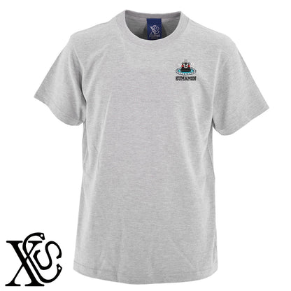 くまモン142柄 刺繍 5.6oz 綿100% 半袖 Tシャツ メンズ レディース カットソー 大きいサイズあり【X-CLOTHES】オリジナル グッズ 刺繍 ワンポイント 雑貨【b 黒 紺 ブルー 赤 ワイン】【g 白 灰】 【4くまモン-B】