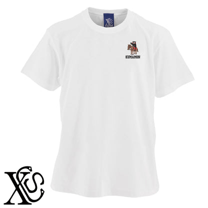 くまモン184柄 刺繍 5.6oz 綿100% 半袖 Tシャツ メンズ レディース カットソー 大きいサイズあり【X-CLOTHES】オリジナル グッズ 刺繍 ワンポイント 雑貨【b 黒 紺 ブルー 赤 ワイン】【g 白 灰】 【4くまモン-B】