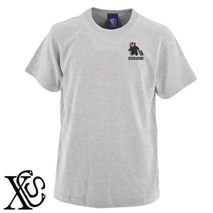 くまモン196柄 刺繍 5.6oz 綿100% 半袖 Tシャツ メンズ レディース カットソー 大きいサイズあり【X-CLOTHES】オリジナル グッズ 刺繍 ワンポイント 雑貨【b 黒 紺 ブルー 赤 ワイン】【g 白 灰】 【4くまモン-B】