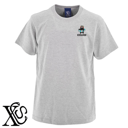 くまモン200柄 刺繍 5.6oz 綿100% 半袖 Tシャツ メンズ レディース カットソー 大きいサイズあり【X-CLOTHES】オリジナル グッズ 刺繍 ワンポイント 雑貨【b 黒 紺 ブルー 赤 ワイン】【g 白 灰】 【4くまモン-B】