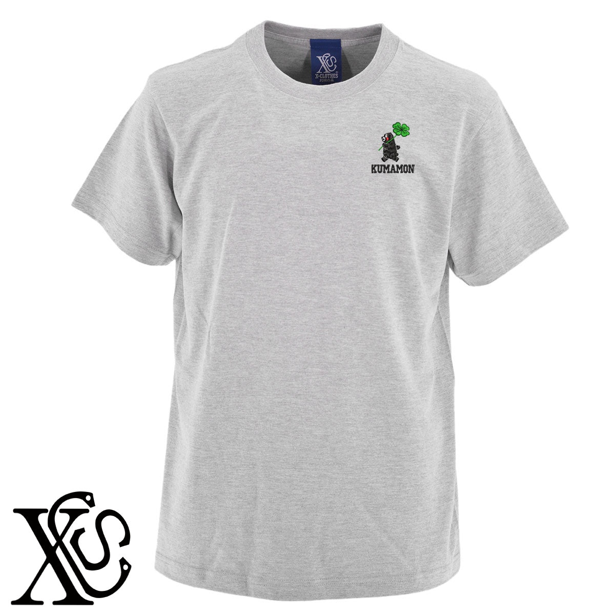 くまモン220柄 刺繍 5.6oz 綿100% 半袖 Tシャツ メンズ レディース カットソー 大きいサイズあり【X-CLOTHES】オリジナル グッズ 刺繍 ワンポイント 雑貨【b 黒 紺 ブルー 赤 ワイン】【g 白 灰】 【4くまモン-B】