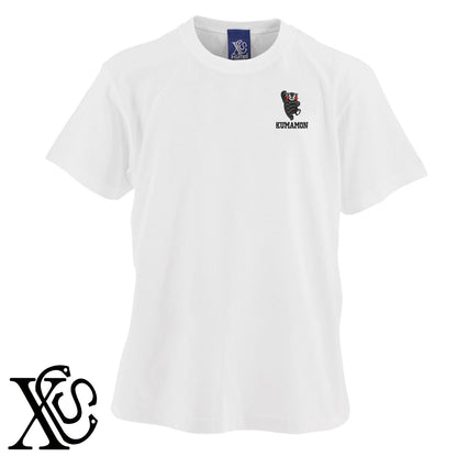くまモン223柄 刺繍 5.6oz 綿100% 半袖 Tシャツ メンズ レディース カットソー 大きいサイズあり【X-CLOTHES】オリジナル グッズ 刺繍 ワンポイント 雑貨【b 黒 紺 ブルー 赤 ワイン】【g 白 灰】 【4くまモン-B】