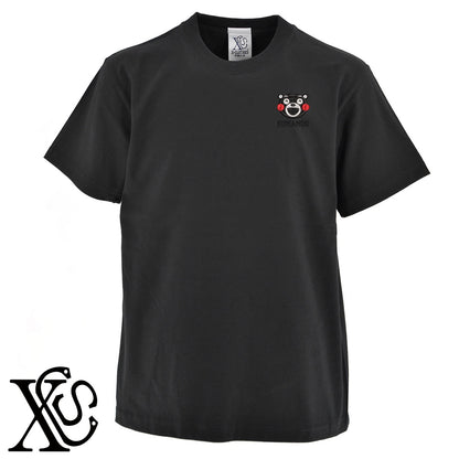 くまモン249柄 刺繍 5.6oz 綿100% 半袖 Tシャツ メンズ レディース カットソー 大きいサイズあり【X-CLOTHES】オリジナル グッズ 刺繍 ワンポイント 雑貨【b 黒 紺 ブルー 赤 ワイン】【g 白 灰】 【4くまモン-B】