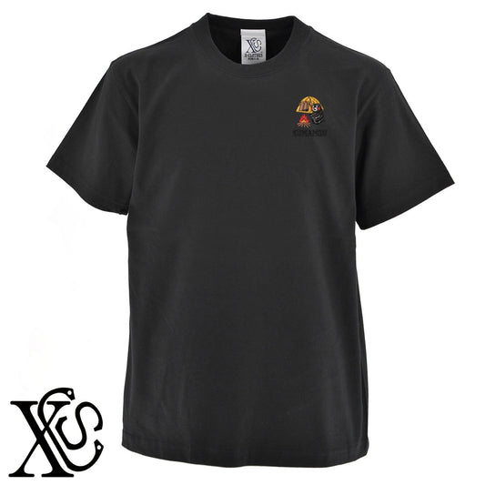くまモン264柄 刺繍 5.6oz 綿100% 半袖 Tシャツ メンズ レディース カットソー 大きいサイズあり【X-CLOTHES】オリジナル グッズ 刺繍 ワンポイント 雑貨【b 黒 紺 ブルー 赤 ワイン】【g 白 灰】 【4くまモン-B】