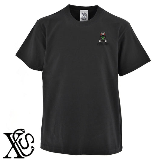 くまモン272-1柄 刺繍 5.6oz 綿100% 半袖 Tシャツ メンズ レディース カットソー 大きいサイズあり【X-CLOTHES】オリジナル グッズ 刺繍 ワンポイント 雑貨【b 黒 紺 ブルー 赤 ワイン】【g 白 灰】 【4くまモン-C】