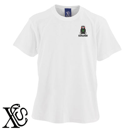 くまモン272-1柄 刺繍 5.6oz 綿100% 半袖 Tシャツ メンズ レディース カットソー 大きいサイズあり【X-CLOTHES】オリジナル グッズ 刺繍 ワンポイント 雑貨【b 黒 紺 ブルー 赤 ワイン】【g 白 灰】 【4くまモン-C】