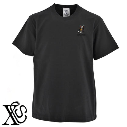 くまモン279柄 刺繍 5.6oz 綿100% 半袖 Tシャツ メンズ レディース カットソー 大きいサイズあり【X-CLOTHES】オリジナル グッズ 刺繍 ワンポイント 雑貨【b 黒 紺 ブルー 赤 ワイン】【g 白 灰】 【4くまモン-C】