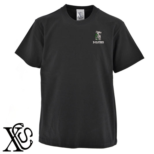 コアラ7柄 刺繍 5.6oz 綿100% 半袖 Tシャツ メンズ レディース カットソー 大きいサイズあり【X-CLOTHES】オリジナル グッズ 刺繍 ワンポイント 雑貨【b 黒 紺 ブルー 赤 ワイン】【g 白 灰】 【6動物鳥魚-小動物】