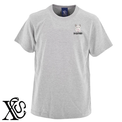 チンチラ2柄 刺繍 5.6oz 綿100% 半袖 Tシャツ メンズ レディース カットソー 大きいサイズあり【X-CLOTHES】オリジナル グッズ 刺繍 ワンポイント 雑貨【b 黒 紺 ブルー 赤 ワイン】【g 白 灰】 【6動物鳥魚-小動物】