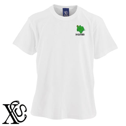ミドリガメ2柄 刺繍 5.6oz 綿100% 半袖 Tシャツ メンズ レディース カットソー 大きいサイズあり【X-CLOTHES】オリジナル グッズ 刺繍 ワンポイント 雑貨【b 黒 紺 ブルー 赤 ワイン】【g 白 灰】 【6動物鳥魚-小動物】