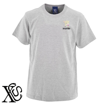 子豚4柄 刺繍 5.6oz 綿100% 半袖 Tシャツ メンズ レディース カットソー 大きいサイズあり【X-CLOTHES】オリジナル グッズ 刺繍 ワンポイント 雑貨【b 黒 紺 ブルー 赤 ワイン】【g 白 灰】 【6動物鳥魚-小動物】