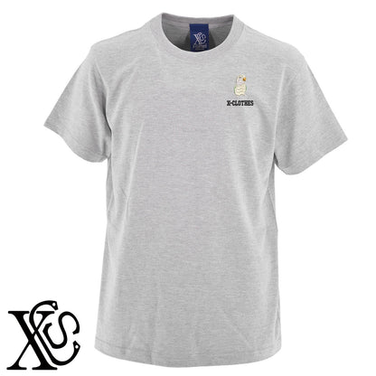 コザクラインコ5柄 刺繍 5.6oz 綿100% 半袖 Tシャツ メンズ レディース カットソー 大きいサイズあり【X-CLOTHES】オリジナル グッズ 刺繍 ワンポイント 雑貨【b 黒 紺 ブルー 赤 ワイン】【g 白 灰】 【6動物鳥魚-文鳥インコ】