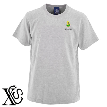 セキセイインコ11柄 刺繍 5.6oz 綿100% 半袖 Tシャツ メンズ レディース カットソー 大きいサイズあり【X-CLOTHES】オリジナル グッズ 刺繍 ワンポイント 雑貨【b 黒 紺 ブルー 赤 ワイン】【g 白 灰】 【6動物鳥魚-文鳥インコ】