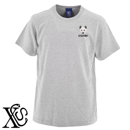 北極キツネ2柄 刺繍 5.6oz 綿100% 半袖 Tシャツ メンズ レディース カットソー 大きいサイズあり【X-CLOTHES】オリジナル グッズ 刺繍 ワンポイント 雑貨【b 黒 紺 ブルー 赤 ワイン】【g 白 灰】 【6動物鳥魚-猛獣】