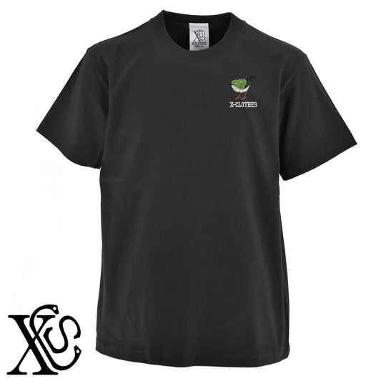 ウグイス2柄 刺繍 5.6oz 綿100% 半袖 Tシャツ メンズ レディース カットソー 大きいサイズあり【X-CLOTHES】オリジナル グッズ 刺繍 ワンポイント 雑貨【b 黒 紺 ブルー 赤 ワイン】【g 白 灰】 【6動物鳥魚-野鳥】