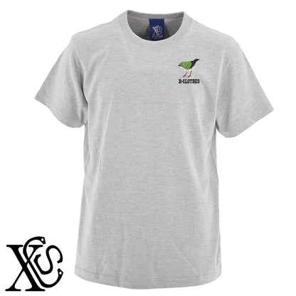ウグイス2柄 刺繍 5.6oz 綿100% 半袖 Tシャツ メンズ レディース カットソー 大きいサイズあり【X-CLOTHES】オリジナル グッズ 刺繍 ワンポイント 雑貨【b 黒 紺 ブルー 赤 ワイン】【g 白 灰】 【6動物鳥魚-野鳥】