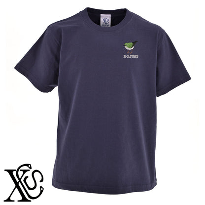 ウグイス2柄 刺繍 5.6oz 綿100% 半袖 Tシャツ メンズ レディース カットソー 大きいサイズあり【X-CLOTHES】オリジナル グッズ 刺繍 ワンポイント 雑貨【b 黒 紺 ブルー 赤 ワイン】【g 白 灰】 【6動物鳥魚-野鳥】
