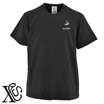 ルリビタキ2柄 刺繍 5.6oz 綿100% 半袖 Tシャツ メンズ レディース カットソー 大きいサイズあり【X-CLOTHES】オリジナル グッズ 刺繍 ワンポイント 雑貨【b 黒 紺 ブルー 赤 ワイン】【g 白 灰】 【6動物鳥魚-野鳥】