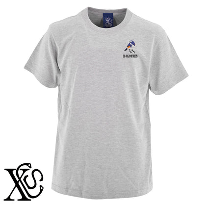 ルリビタキ2柄 刺繍 5.6oz 綿100% 半袖 Tシャツ メンズ レディース カットソー 大きいサイズあり【X-CLOTHES】オリジナル グッズ 刺繍 ワンポイント 雑貨【b 黒 紺 ブルー 赤 ワイン】【g 白 灰】 【6動物鳥魚-野鳥】