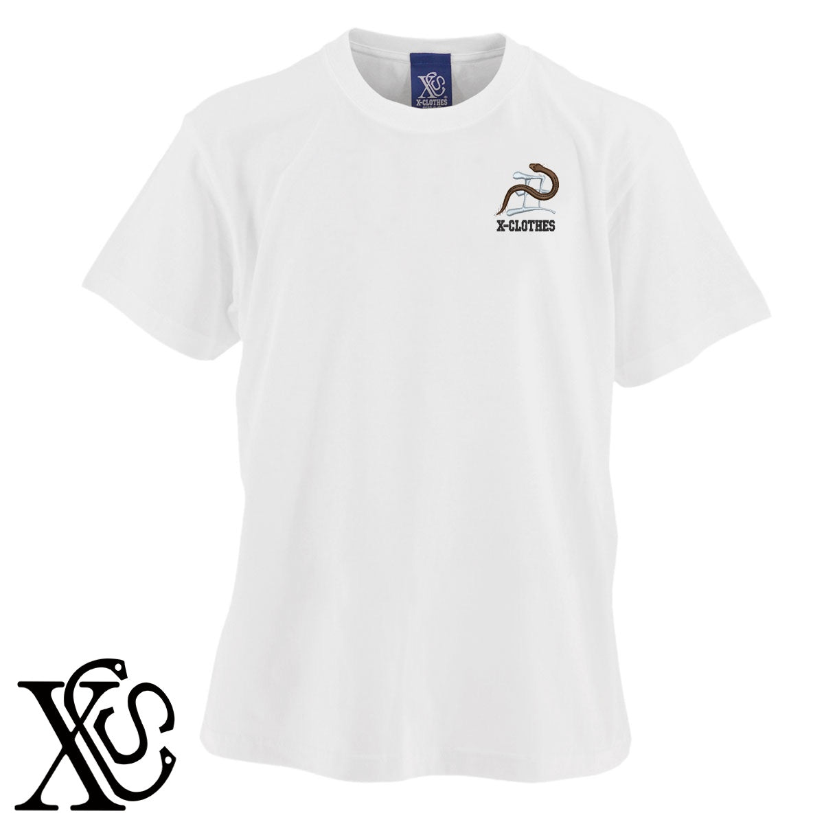 うなぎ4柄 刺繍 5.6oz 綿100% 半袖 Tシャツ メンズ レディース カットソー 大きいサイズあり【X-CLOTHES】オリジナル グッズ 刺繍 ワンポイント 雑貨【b 黒 紺 ブルー 赤 ワイン】【g 白 灰】 【6動物鳥魚-釣り魚】
