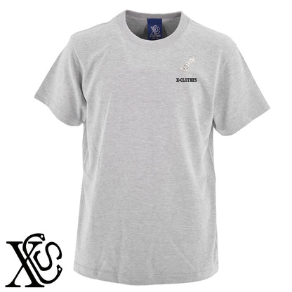 イカ2柄 刺繍 5.6oz 綿100% 半袖 Tシャツ メンズ レディース カットソー 大きいサイズあり【X-CLOTHES】オリジナル グッズ 刺繍 ワンポイント 雑貨【b 黒 紺 ブルー 赤 ワイン】【g 白 灰】 【6動物鳥魚-釣り魚】