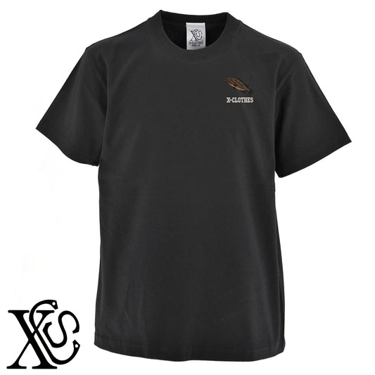 クエ2柄 刺繍 5.6oz 綿100% 半袖 Tシャツ メンズ レディース カットソー 大きいサイズあり【X-CLOTHES】オリジナル グッズ 刺繍 ワンポイント 雑貨【b 黒 紺 ブルー 赤 ワイン】【g 白 灰】 【6動物鳥魚-釣り魚】