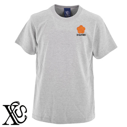 ねじり梅2柄 刺繍 5.6oz 綿100% 半袖 Tシャツ メンズ レディース カットソー 大きいサイズあり【X-CLOTHES】オリジナル グッズ 刺繍 ワンポイント 雑貨【b 黒 紺 ブルー 赤 ワイン】【g 白 灰】 【7家紋お祝-伝統模様】