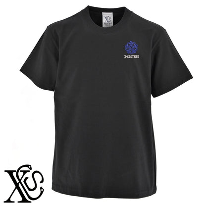 五つ千鳥2柄 刺繍 5.6oz 綿100% 半袖 Tシャツ メンズ レディース カットソー 大きいサイズあり【X-CLOTHES】オリジナル グッズ 刺繍 ワンポイント 雑貨【b 黒 紺 ブルー 赤 ワイン】【g 白 灰】 【7家紋お祝-伝統模様】
