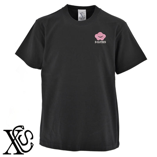 光琳梅2柄 刺繍 5.6oz 綿100% 半袖 Tシャツ メンズ レディース カットソー 大きいサイズあり【X-CLOTHES】オリジナル グッズ 刺繍 ワンポイント 雑貨【b 黒 紺 ブルー 赤 ワイン】【g 白 灰】 【7家紋お祝-伝統模様】