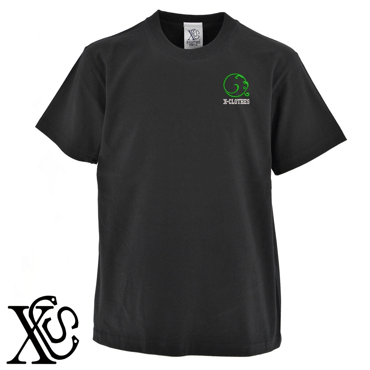 唐草3柄 刺繍 5.6oz 綿100% 半袖 Tシャツ メンズ レディース カットソー 大きいサイズあり【X-CLOTHES】オリジナル グッズ 刺繍 ワンポイント 雑貨【b 黒 紺 ブルー 赤 ワイン】【g 白 灰】 【7家紋お祝-伝統模様】