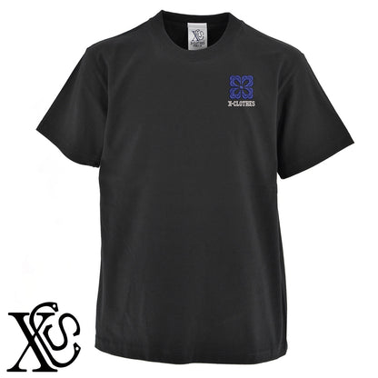 市松花菱2柄 刺繍 5.6oz 綿100% 半袖 Tシャツ メンズ レディース カットソー 大きいサイズあり【X-CLOTHES】オリジナル グッズ 刺繍 ワンポイント 雑貨【b 黒 紺 ブルー 赤 ワイン】【g 白 灰】 【7家紋お祝-伝統模様】