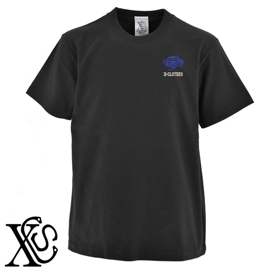 梅鶴2柄 刺繍 5.6oz 綿100% 半袖 Tシャツ メンズ レディース カットソー 大きいサイズあり【X-CLOTHES】オリジナル グッズ 刺繍 ワンポイント 雑貨【b 黒 紺 ブルー 赤 ワイン】【g 白 灰】 【7家紋お祝-伝統模様】