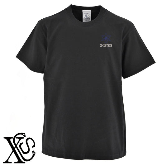 陰麻の葉2柄 刺繍 5.6oz 綿100% 半袖 Tシャツ メンズ レディース カットソー 大きいサイズあり【X-CLOTHES】オリジナル グッズ 刺繍 ワンポイント 雑貨【b 黒 紺 ブルー 赤 ワイン】【g 白 灰】 【7家紋お祝-伝統模様】