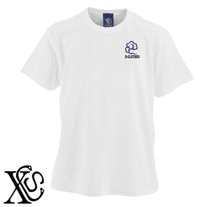 雲紋2柄 刺繍 5.6oz 綿100% 半袖 Tシャツ メンズ レディース カットソー 大きいサイズあり【X-CLOTHES】オリジナル グッズ 刺繍 ワンポイント 雑貨【b 黒 紺 ブルー 赤 ワイン】【g 白 灰】 【7家紋お祝-伝統模様】