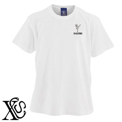 バレエ8柄 刺繍 5.6oz 綿100% 半袖 Tシャツ メンズ レディース カットソー 大きいサイズあり【X-CLOTHES】オリジナル グッズ 刺繍 ワンポイント 雑貨【b 黒 紺 ブルー 赤 ワイン】【g 白 灰】 【8競技音楽-その他競技】