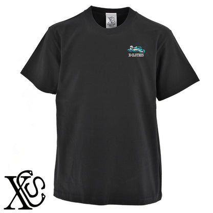水泳3柄 刺繍 5.6oz 綿100% 半袖 Tシャツ メンズ レディース カットソー 大きいサイズあり【X-CLOTHES】オリジナル グッズ 刺繍 ワンポイント 雑貨【b 黒 紺 ブルー 赤 ワイン】【g 白 灰】 【8競技音楽-その他競技】