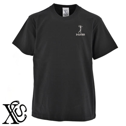 ゴルフ11柄 刺繍 5.6oz 綿100% 半袖 Tシャツ メンズ レディース カットソー 大きいサイズあり【X-CLOTHES】オリジナル グッズ 刺繍 ワンポイント 雑貨【b 黒 紺 ブルー 赤 ワイン】【g 白 灰】 【8競技音楽-ゴルフ】