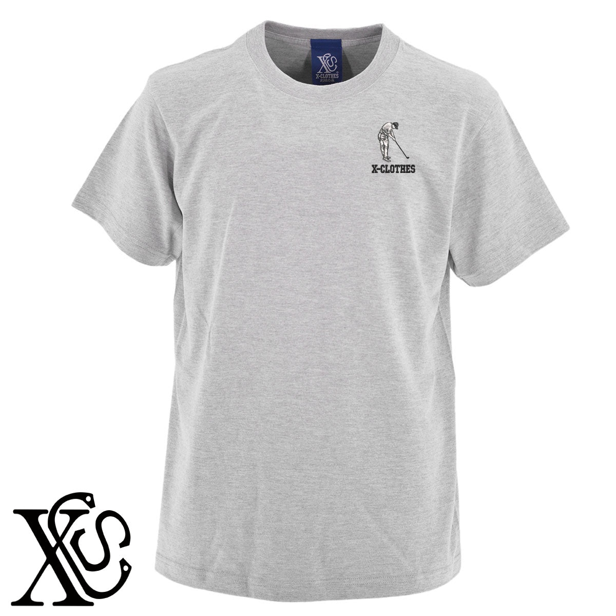 ゴルフ12柄 刺繍 5.6oz 綿100% 半袖 Tシャツ メンズ レディース カットソー 大きいサイズあり【X-CLOTHES】オリジナル グッズ 刺繍 ワンポイント 雑貨【b 黒 紺 ブルー 赤 ワイン】【g 白 灰】 【8競技音楽-ゴルフ】