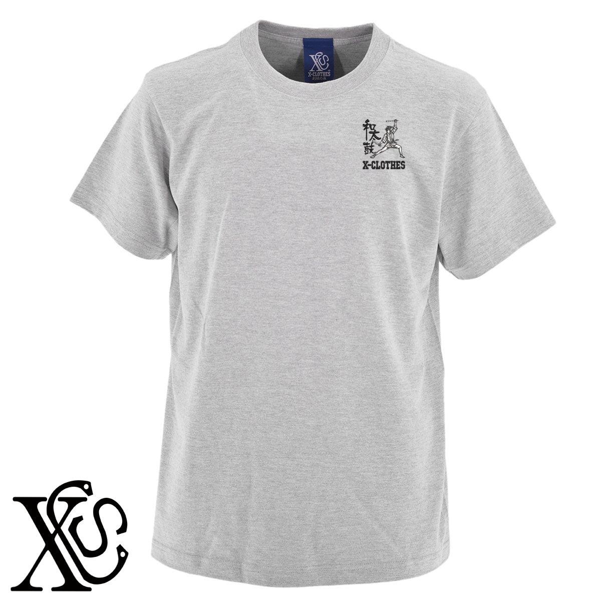 和太鼓10柄 刺繍 5.6oz 綿100% 半袖 Tシャツ メンズ レディース カットソー 大きいサイズあり【X-CLOTHES】オリジナル グッズ 刺繍 ワンポイント 雑貨【b 黒 紺 ブルー 赤 ワイン】【g 白 灰】 【8競技音楽-伝統】