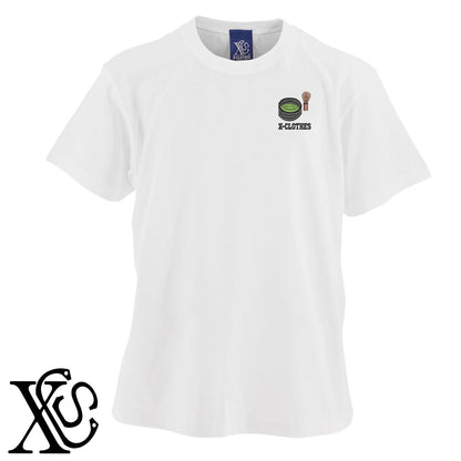 茶道3柄 刺繍 5.6oz 綿100% 半袖 Tシャツ メンズ レディース カットソー 大きいサイズあり【X-CLOTHES】オリジナル グッズ 刺繍 ワンポイント 雑貨【b 黒 紺 ブルー 赤 ワイン】【g 白 灰】 【8競技音楽-伝統】