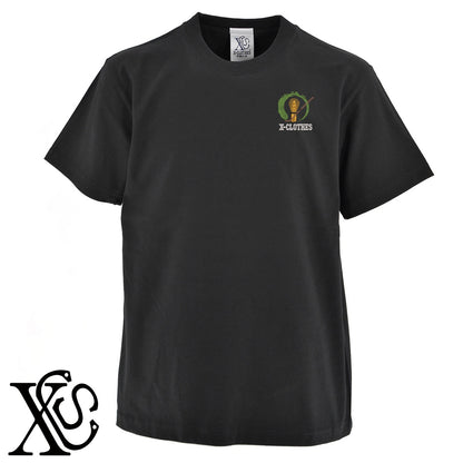 茶道6柄 刺繍 5.6oz 綿100% 半袖 Tシャツ メンズ レディース カットソー 大きいサイズあり【X-CLOTHES】オリジナル グッズ 刺繍 ワンポイント 雑貨【b 黒 紺 ブルー 赤 ワイン】【g 白 灰】 【8競技音楽-伝統】