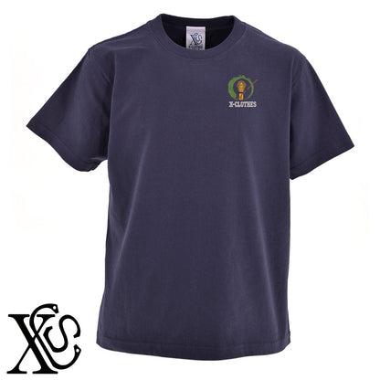 茶道6柄 刺繍 5.6oz 綿100% 半袖 Tシャツ メンズ レディース カットソー 大きいサイズあり【X-CLOTHES】オリジナル グッズ 刺繍 ワンポイント 雑貨【b 黒 紺 ブルー 赤 ワイン】【g 白 灰】 【8競技音楽-伝統】