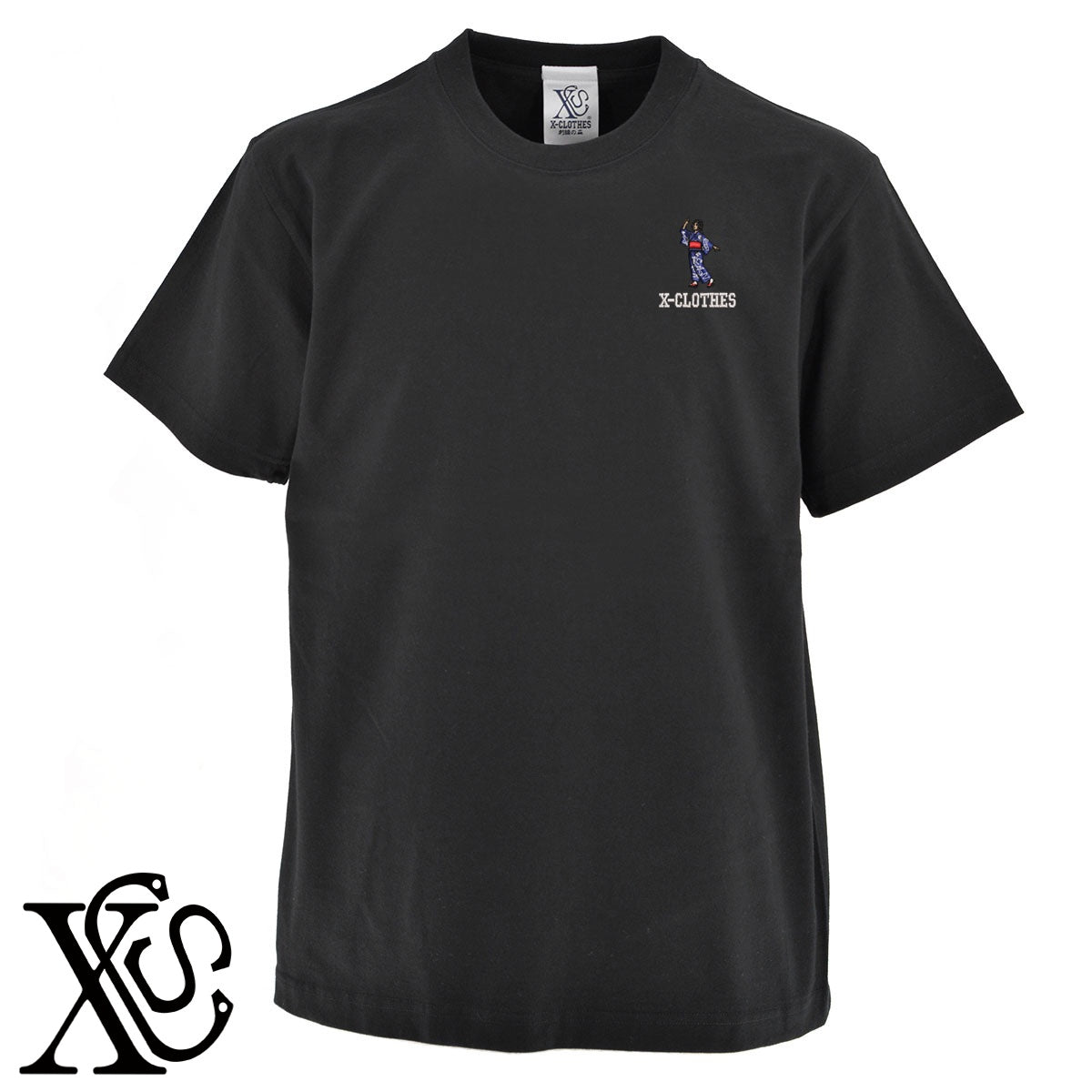 郡上踊り3柄 刺繍 5.6oz 綿100% 半袖 Tシャツ メンズ レディース カットソー 大きいサイズあり【X-CLOTHES】オリジナル グッズ 刺繍 ワンポイント 雑貨【b 黒 紺 ブルー 赤 ワイン】【g 白 灰】 【8競技音楽-伝統】