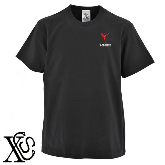 ボクシング5柄 刺繍 5.6oz 綿100% 半袖 Tシャツ メンズ レディース カットソー 大きいサイズあり【X-CLOTHES】オリジナル グッズ 刺繍 ワンポイント 雑貨【b 黒 紺 ブルー 赤 ワイン】【g 白 灰】 【8競技音楽-格闘技】