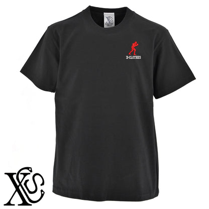 ボクシング6柄 刺繍 5.6oz 綿100% 半袖 Tシャツ メンズ レディース カットソー 大きいサイズあり【X-CLOTHES】オリジナル グッズ 刺繍 ワンポイント 雑貨【b 黒 紺 ブルー 赤 ワイン】【g 白 灰】 【8競技音楽-格闘技】